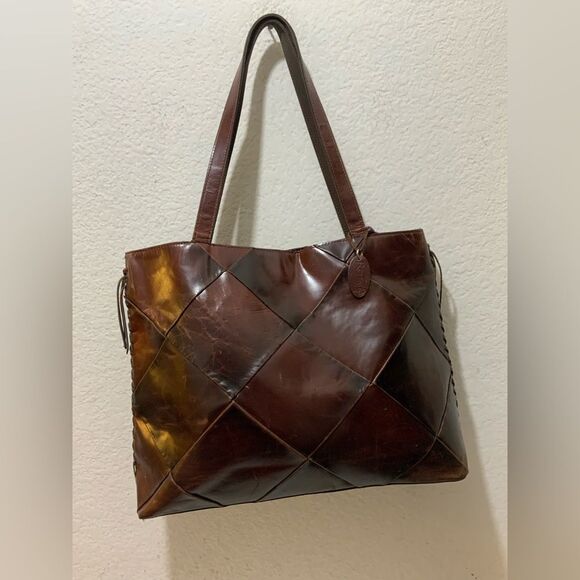 Vintage Rolfs Genuine Leather Shoulder Handbag Burgundy - Picture 1 of 15